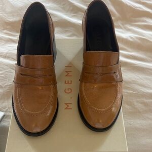 M. Gemi Tan Leather Slip-On Loafers